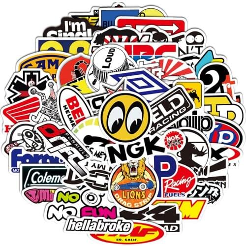 100PCS Motorcycle Scooter Moped Accessories and Decoration Products A Lot of PVC Waterproof Stickers and Decals for Motobike