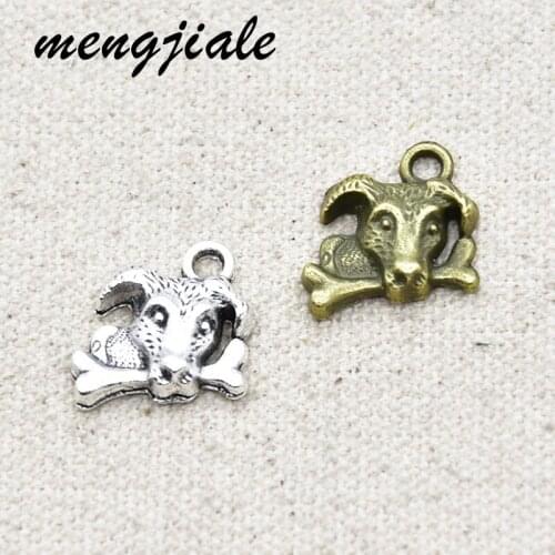 20Pcs Tibetan Silver Plated Dogs charms dog pendant silver charms for Jewelry Accessories Making