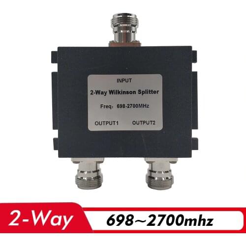2-Way Power Splitter 698~2700MHz N-Female Power Divider Connecting 2G 3G 4G Cell Phone Signal Booster Repeater and Antenna Cable