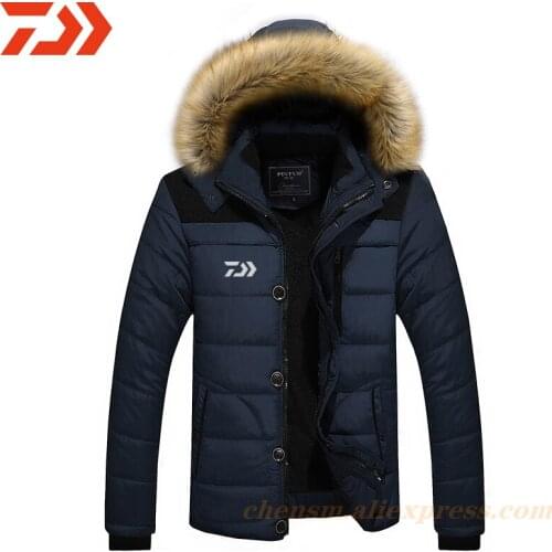 2021 Men Daiwa Jacket Women Plus Velvet Warm Thick Windproof Winter Fishing Jacket Outdoor for Sports Fishing Clothing Plus Size