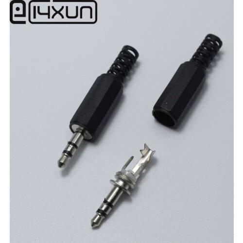 5pcs 3.5mm 3 Pole Audio Dual Channel Stereo Plug for Phone Headset Welding Type