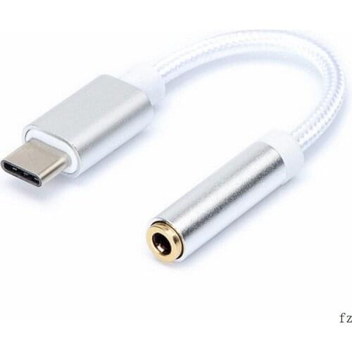 200 Pcs Type C to 3.5mm Earphone Jack Adapter USB Type C to 3.5mm Female Cable USB C Adapter for Huawei P30