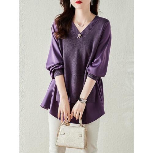 AZTERUMI Knitted Blouses