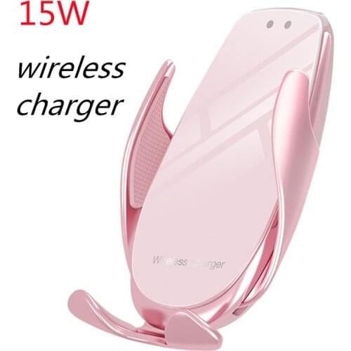 15W wireless charger car phone holder for iphone 8 8Plus 11 11Pro 12 Samsung S9 10 Huawei Mate30 P40 Smart Qi wireless charging