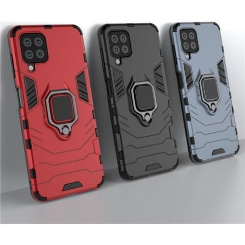 For Samsung Galaxy M32 Case Cover for Samsung Galaxy M32 M12 A22 A32 4G A02s A02 A12 A52 A72 5G A03S Finger Ring PC Phone Shell