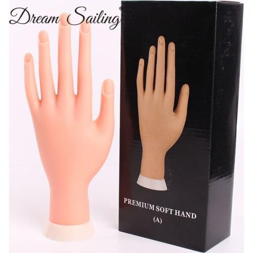 1pcs Flexible Soft Plastic Inflectional Mannequin Model Painting Practice Tool Nail Art Fake Hand for Training Artificial Hand