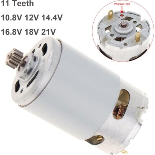 RS550 10.8V 12V 14.4V 16.8V 18V 21V DC Motor with Two-speed 11 Teeth and High Torque Gear Box for Cordless Drill Screwdriver