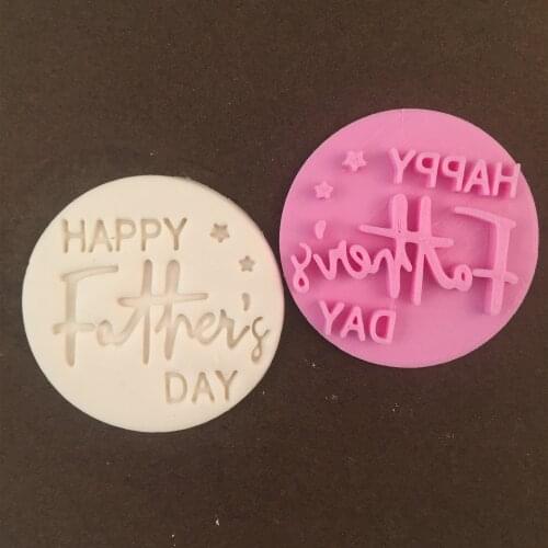 Happy Fathers Day Cookie Seal Model Baking Mold DIY Cake Tool 3D Printing Custom