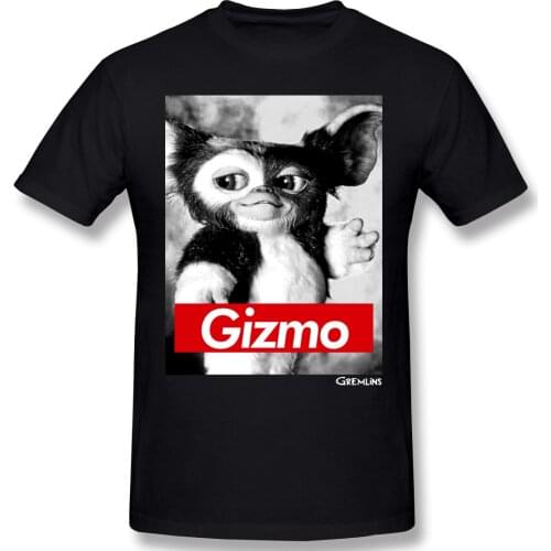 Retro Gremlins Gizmo T Shirt Big Size O-neck Cotton Custom Short Sleeve Tshirt Men