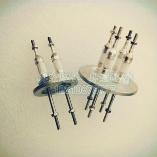 KF40 Electrode Flange KF50 Vacuum Electrode Flange Ceramic Seal Electrode Vacuum Penetrating Piece