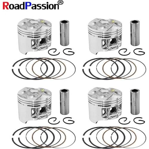 4sets Motorcycle Cylinder Bore STD~+100 Size 48.5 48.75 49 49.25 49.50mm Piston Rings Full Kit For HONDA CBR250RR CBR22