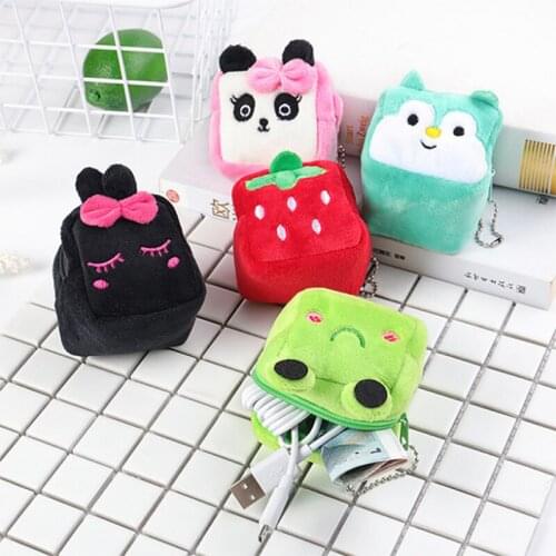 1pcs Charater Coin Purse Cute Random Design Coin Bags Wallets Cartoon Plush Packet