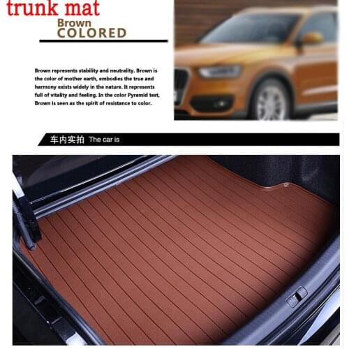 Car trunk mat for Volkswagen VW Golf Passat Touran Caddy Superb/T5 GOLF Beetle leather 3D carstyling carpet cargo liner