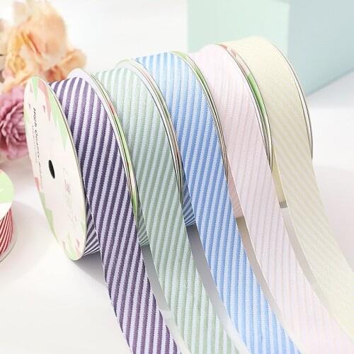 2.5cm X 20yard Striped Satin Ribbon Holiday Wedding Decoration Diy Bouquet Gift Wrapping Tape Wholesale Christmas Decorations