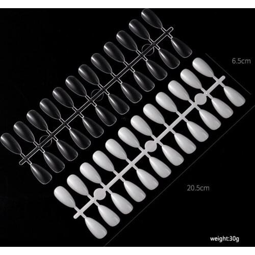 Mtssi 24pcs Short False Nails Full Cover Stiletto Coffin Fake Nails ABS Artificial Tips Nail Art Decorations Nail Art Salon Tips