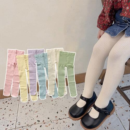 Spring Autumn Baby Tights Solid Color High Waist Kids Girl Boy Pantyhose Soft Cotton Infant Toddler Stockings Baby Clothes