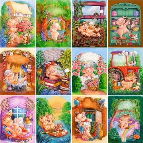 DIY Painting Diamond Mosaic Canvas Embroidery Cross Stitch Full Drill Kit Special Shape Hotel Decor Painting Without Wood Frame