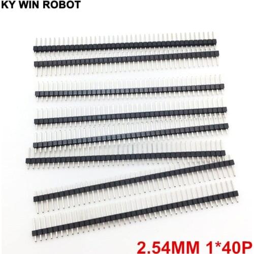 10pcs 40 Pin 1x40 Single Row Male 2.54 Breakable Pin Header Connector Strip for arduino Diy Kit