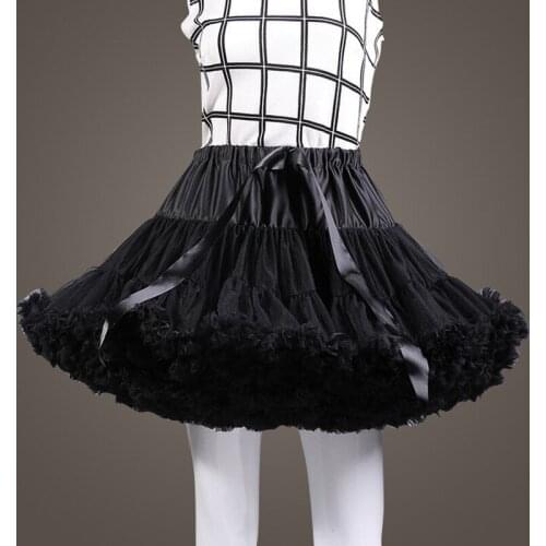 New Puffy White Black Ball Gown Underskirt Swing Short Dress Petticoat Cosplay Petticoat Ballet Tutu Skirt Rockabilly Crinoline