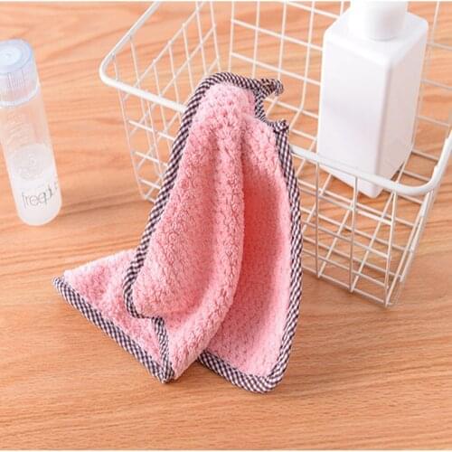 Microfiber Towel Non-stick Oil Thickened Cleaning Cloth Can Hangable Absorb water Household Kitchen Rags Gadgets