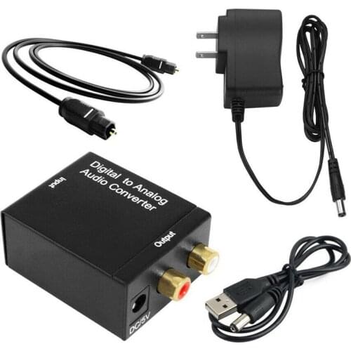 Hot sale RCA Digital to Analog Audio Converter Adapter Optical Coaxial RCA Toslink Signal To Analog Audio Converter