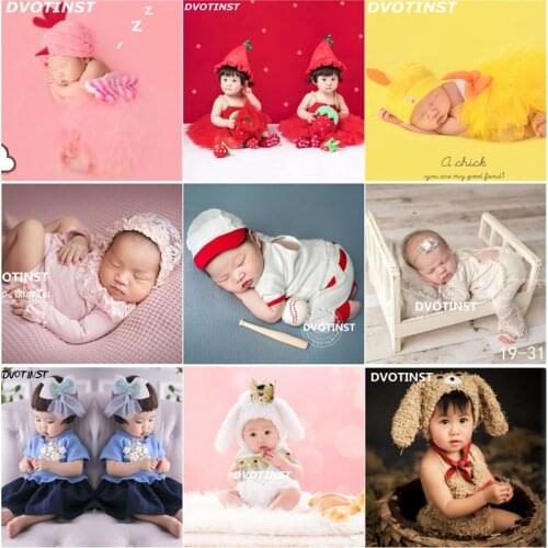 Dvotinst Newborn Baby Photography Props Baby Girls Boys Clothes Dress Set Bodysuit Hat Fotografia Studio Shooting Photo Props