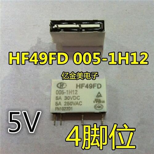 Relay HF49FD 005-1H12 New HF49FD-005-1H12 Normally Open 5VDC