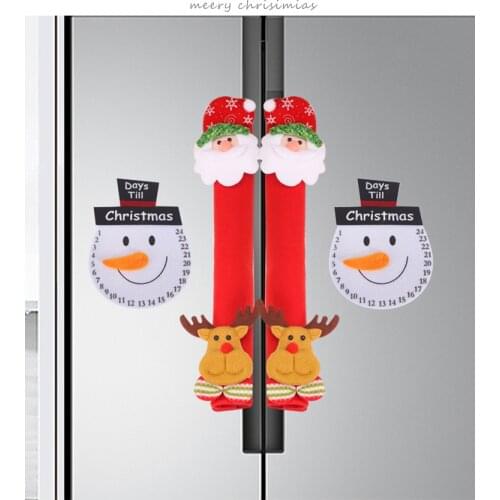Christmas Handle Covers Refrigerator Door Oven Handle Protector Christmas Decorations