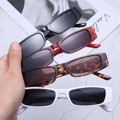 1PC Rectangle Sunglasses Womens Fashion Retro Small Frame Sun Glasses Vintage Square Narrow Sunglasses Trending Eyewear UV400