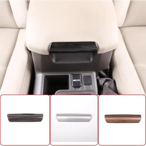 Pine Wood Grain Car ABS Interior Armrest Sequins Trim Accessories For Toyota Land Cruiser Prado FJ150 150 2010-2018