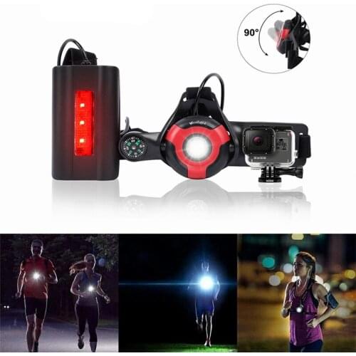 Outdoor Sport Running Lights LED Night Safe Running Flashlight Warning Lights USB Charge Chest Lamp