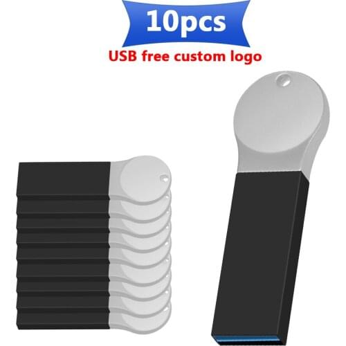 10pcs free Customize logonew usb Waterproof flash drive Real capacity 128GB 64GB 32GB 16GB 8GB 4GB pen drive metal u disk bulk