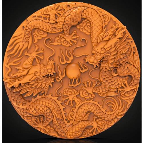 3d model relief for cnc or 3D printers in STL file Double Dragon playing ball