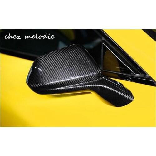Top quality real carbon fiber Car outside exterior rearview Mirror covers caps For Chevrolet Camaro 2016 2017 US version model