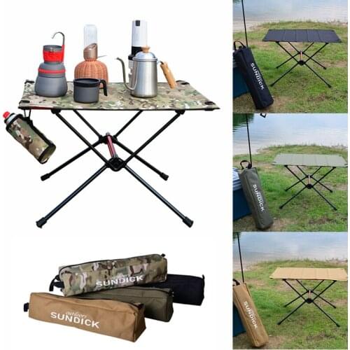 1Pc Ultralight Folding Table Aluminum Alloy Outdoor Hiking Picnic Barbecue Camping Desk
