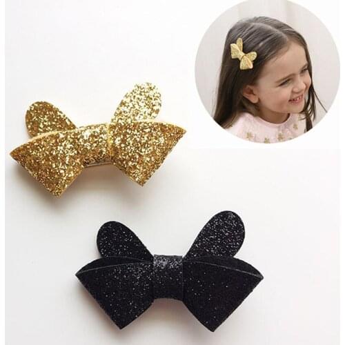 20 pcs/lot, 2.75" Baby Toddlers Glitter Bow Hair Clips, Girls Hair Accessory Birthday Gift