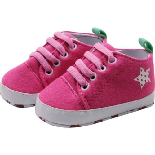 2021 Cute Baby Boys Girls Cross-tied Solid Shoes Toddler Printing Soft Sole Anti-slip Shoes Sneakers Casual First Walker