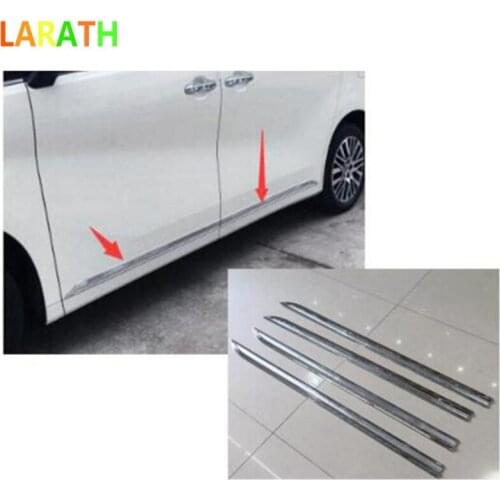 Brand car Accessories styling For Toyota Alphard 2016 2017 ABS chromium car body door side skirt accent moulding sticker trim