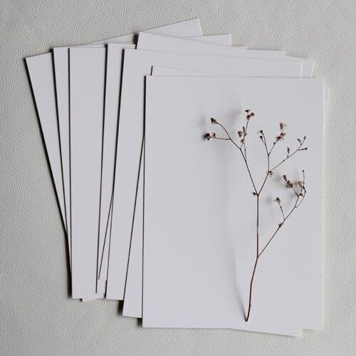 DIY Freehand Drawing Created Card Paper Writing 350g White Message Card Product Dimensions 21X15cm Pack of 10 Pieces