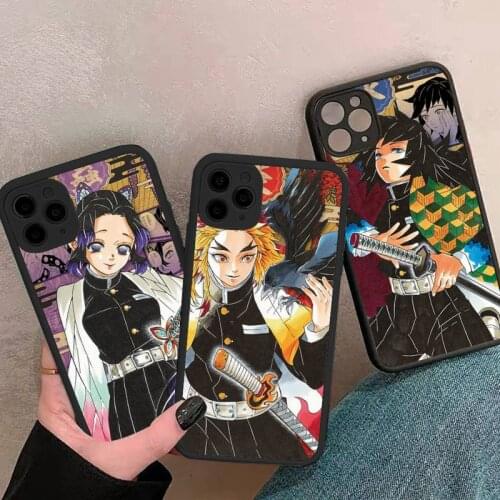 Demon Slayer Blade anime Postcard Phone Case matte transparent For iphone 7 8 11 12 plus mini x xs xr pro max cover