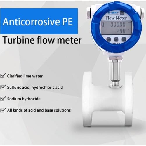 Digital Flow Meter Acid Alkali Liquid Sulfuric Acid Hydrochloric Acid Water Flow Sensor 4-20mA RS485