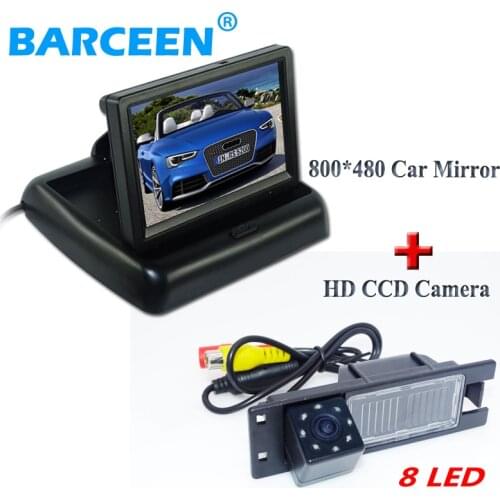 Image sensor hd ccd car rear camera 8 led with wire car monitor4.3" for Opel Astra H /Corsa D/ Meriva A /Vectra C/Zafira B/FIAT