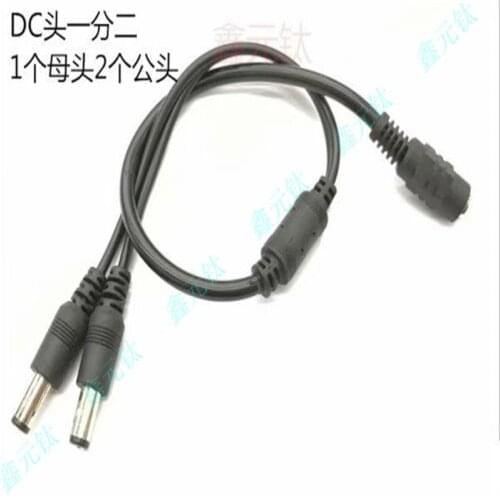 DC head connector black 1to two three four five Multiple connections Direct control line Dc connection 5pcs/lot