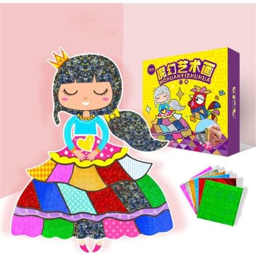 DIY Magic Stickers Shimmer Starry Sky Colorful Starry Glitter Transfer Sticker Toys For Kindergarten Children Art Crafts Puzzle