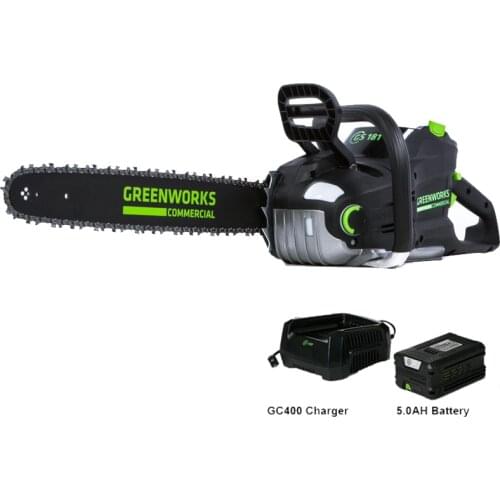 2017 NEW ARRIVAL greenworks 18'' GREENWORKS 82V COMMERCIAL CHAINSAW Battery Chainsaw low noise levels and brushless motor
