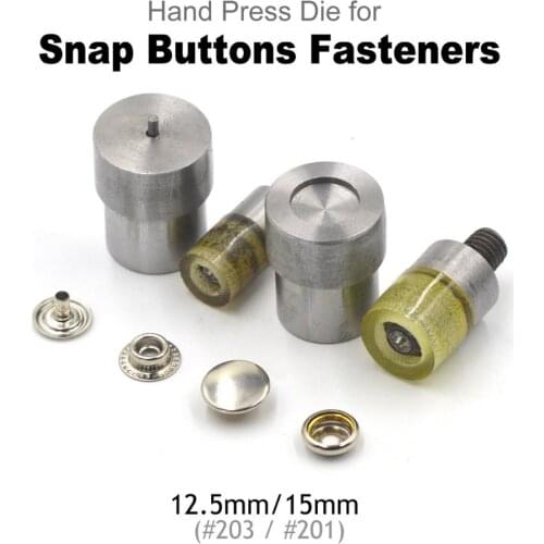 KALASO High Quality Brass Material Snap Fasteners Buttons Pressure Dies Mould Tool 12.5mm 15mm For DIY Craft Supplies #201 #203