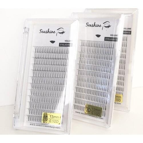 Seashine Lashes Premade Volume Fans 2D3D4D5D6D Lash Pre Made Fans Russian Volume Lahes Faux Mink Eyelash Extension