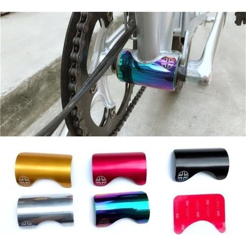 Bicycle Stickers For Brompton Bike Bottom Bracket Protector Aluminum Alloy Protection Shell Gold Red Silver Black Plating-color
