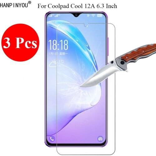 3 Pcs/Lot New 9H 2.5D Tempered Glass Screen Protector For Coolpad Cool 12A 6.3" Protective Film + Clean Tools