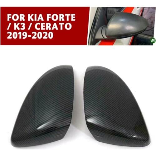 Pcmos 2Pcs/set Rearview Side Door Mirrors Cover Trim For Kia Forte / K3 / Cerato 2019-2020 Interior Accessories ABS Stickers New